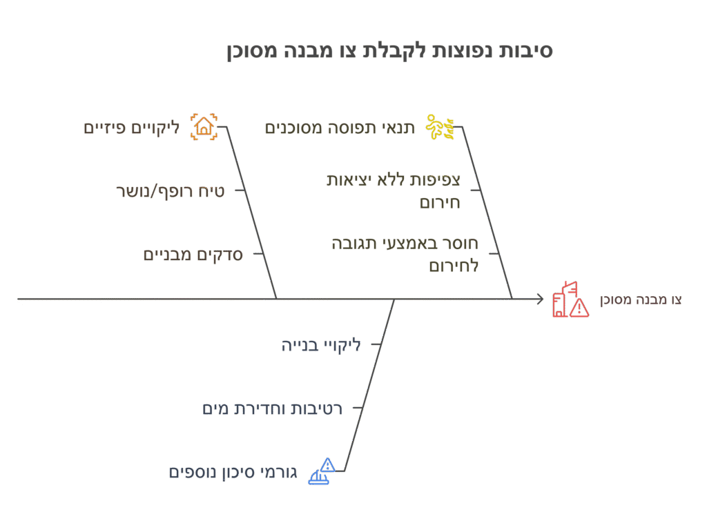 סיבות נפוצות לקבלת צו מבנה מסוכן